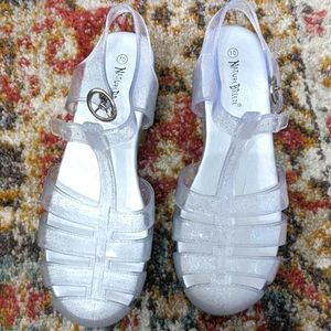 PLATFORM JELLY SANDALS. NEVER WORN